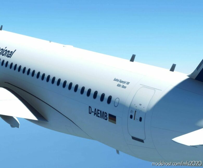 Sukhoi Superjet 100 Lufthansa Regional “Köln/Bonn” 8K for Microsoft Flight Simulator 2020