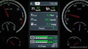 ETS2 Scania Part Mod: R & Streamline Realistic Dashboard Computer V1.1 1.42 (Image #4)