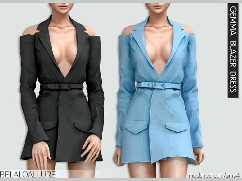 Gemma Blazer Dress for The Sims 4