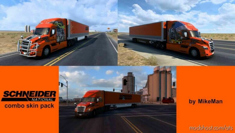 Schneider National Combo Skin Pack for American Truck Simulator