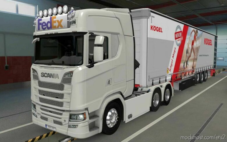 BIG Lightbox Scania R And S 2016 Fedex [1.43] for Euro Truck Simulator 2