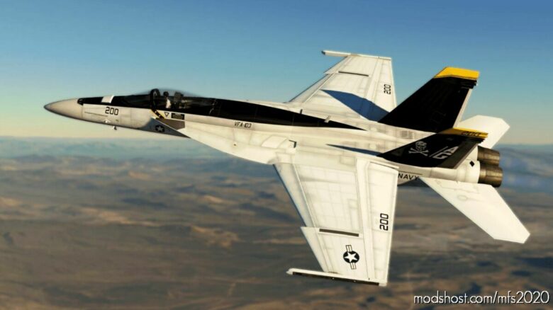 Boeing F/A-18E Super Hornet VFA-103 “Jolly Rogers” High VIS for Microsoft Flight Simulator 2020