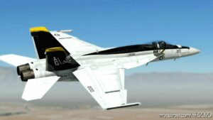 MSFS 2020 Boeing Livery Mod: F/A-18E Super Hornet VFA-103 “Jolly Rogers” High VIS (Image #2)