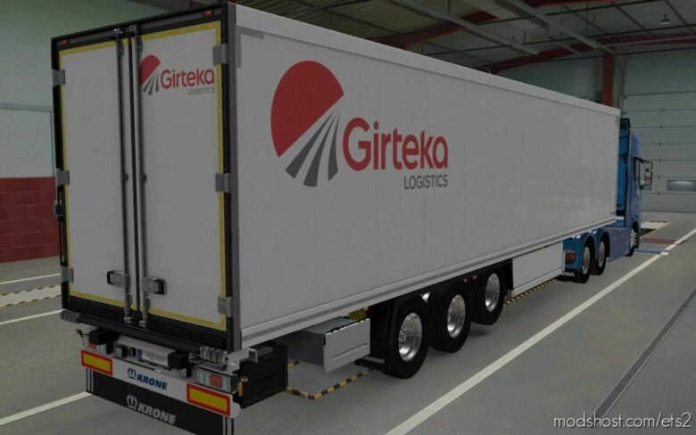 Skin SCS Trailer Krone Cool Liner Girteka Logistics 1.0 [1.43] for Euro Truck Simulator 2