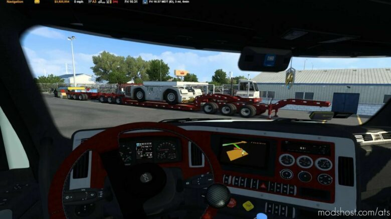 Stacked SCS Lowboy Trailers (With Extra Cargo) V1.7 [1.43] for American Truck Simulator