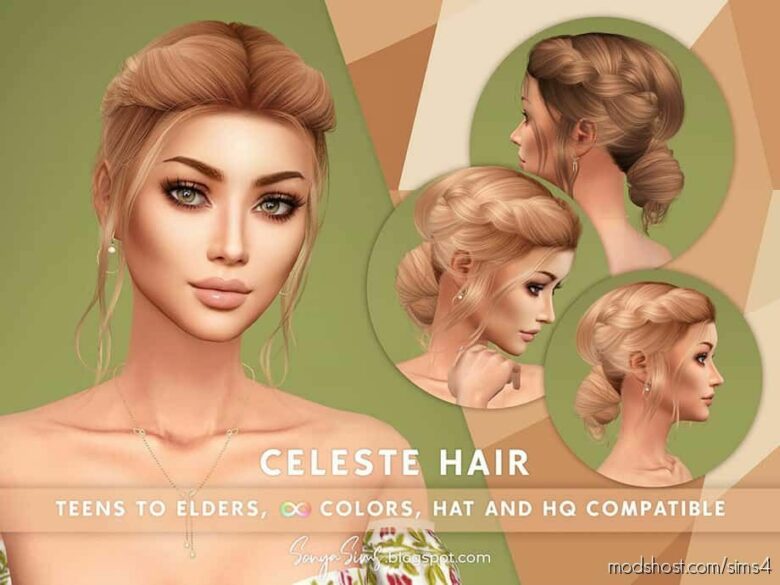 Celeste Hair for The Sims 4