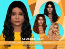 Closure Hair Kids for The Sims 4