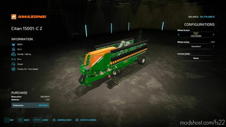 Amazone Citian15001C Seeders+Planters for Farming Simulator 22