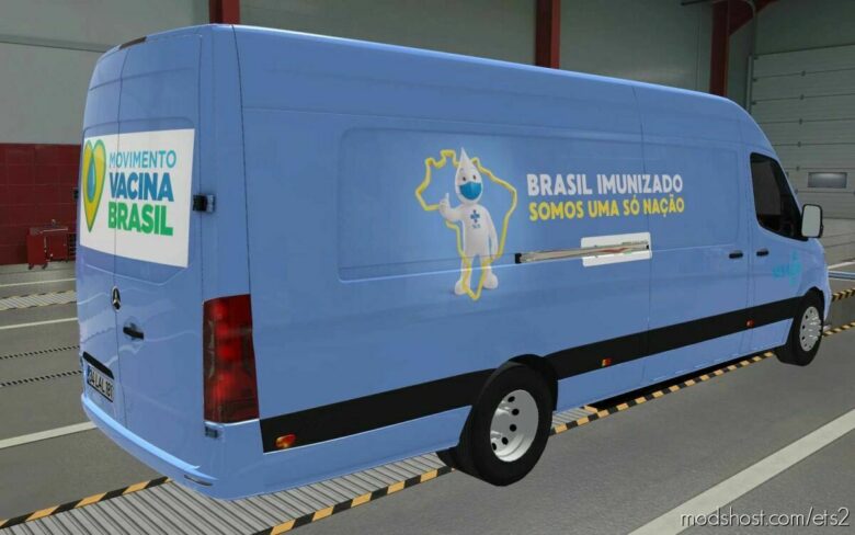 Skin Mercedes-Benz Sprinter 2021 Covid-19 And ATS [1.43] for Euro Truck Simulator 2