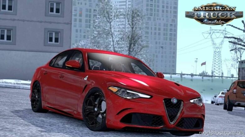 Alfa Romeo Giulia + Interior V1.9 [1.43] for American Truck Simulator