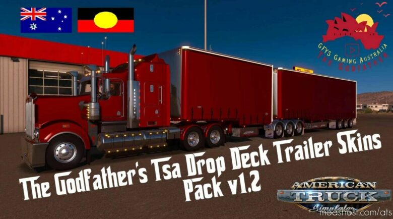 The Godfather’s TSA Drop Deck Trailer Skins Pack V1.2 for American Truck Simulator