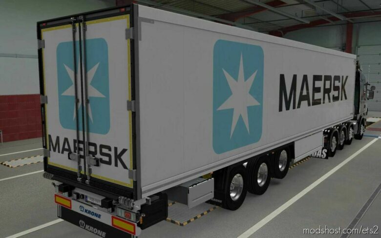 Skin SCS Trailer Krone Cool Liner Maersk [1.43] for Euro Truck Simulator 2