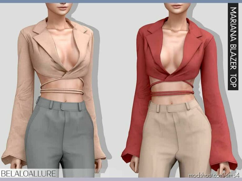Mariana Blazer TOP for The Sims 4