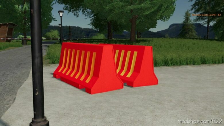 Plastic Road Barriers for Farming Simulator 22