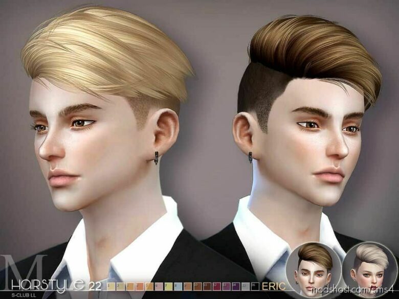 Hair Eric (Male) for The Sims 4