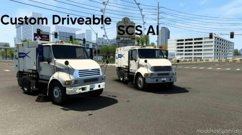 Driveable Street Sweeper V1.2.1 [1.43] for American Truck Simulator