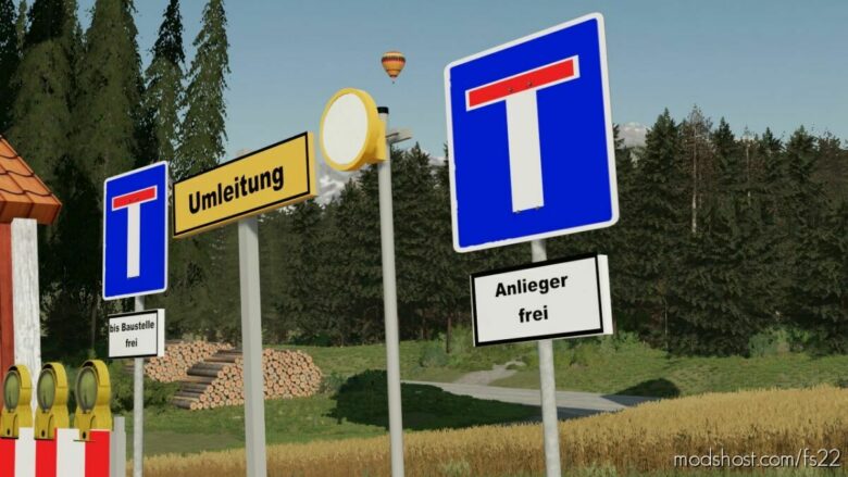 German Road Signs for Farming Simulator 22