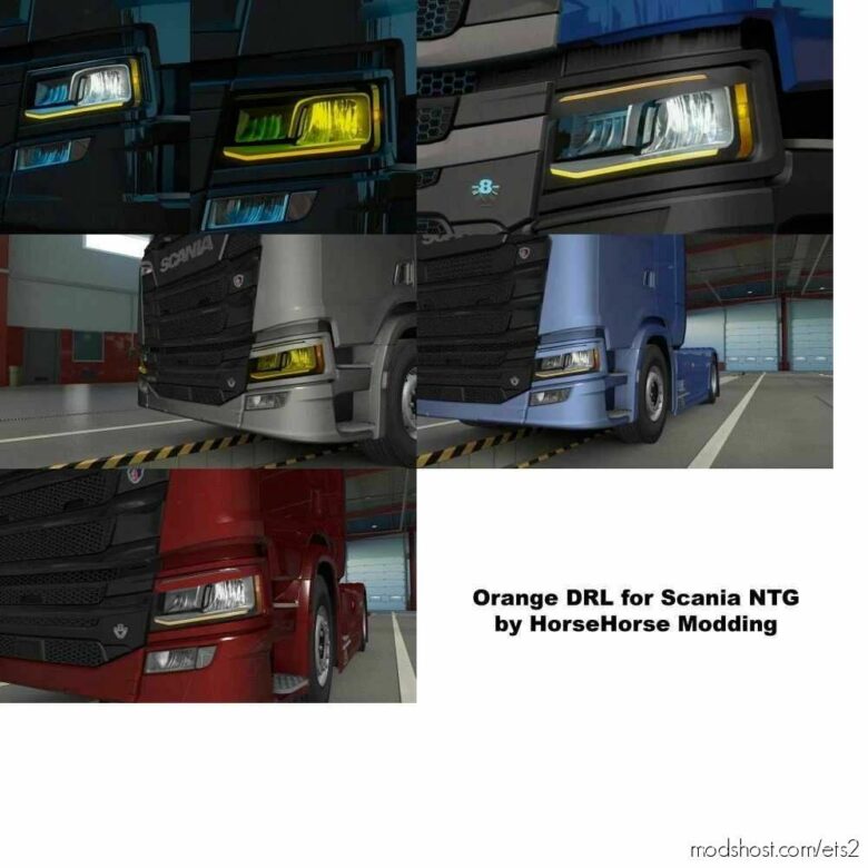 Orange DRL Scania Next Generation [1.43] for Euro Truck Simulator 2