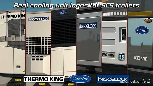 Real Cooling Unit Logos For SCS Trailers [1.43] for Euro Truck Simulator 2