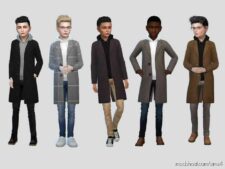 Aster Coat Hoodie Boys for The Sims 4