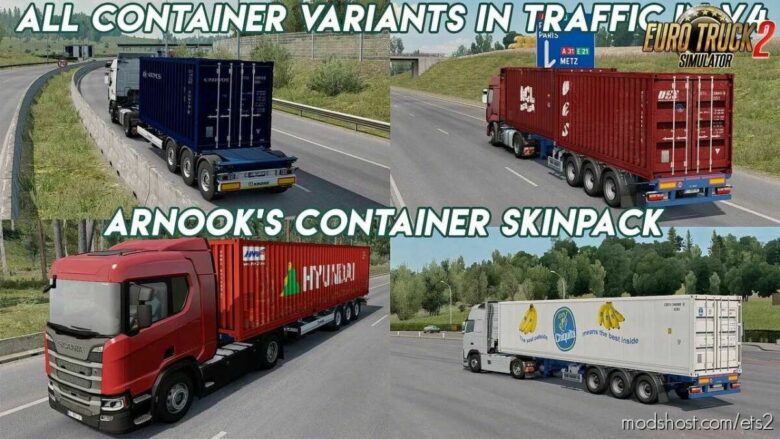 SCS Containers Skin Project By Arnook V11.0 [1.43] for Euro Truck Simulator 2