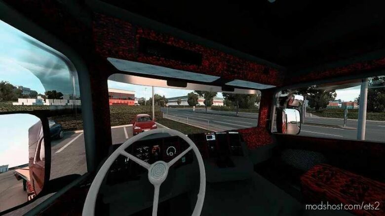 Scania RJL 4S Topline Interior RED Plusch Danish Reworked V2.0 for Euro Truck Simulator 2