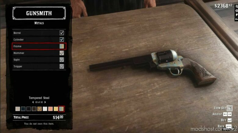 Colt 1872 Open TOP for Red Dead Redemption 2