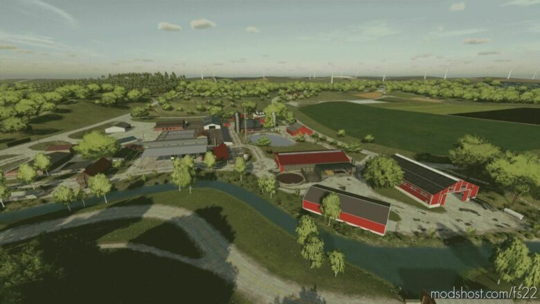 The RED Farm ON Elmcreek V2.0 for Farming Simulator 22