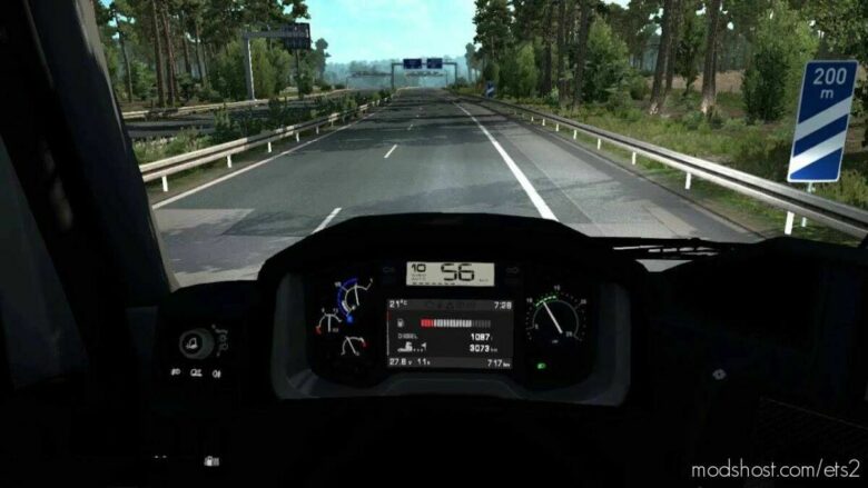 Renault Range-T Custom Dash (Night Version Only) [1.43] for Euro Truck Simulator 2