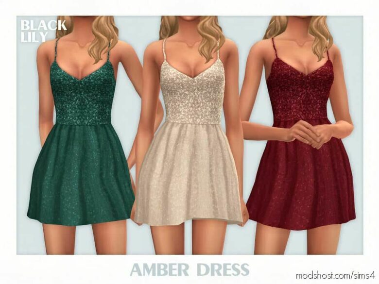 Amber Dress for The Sims 4