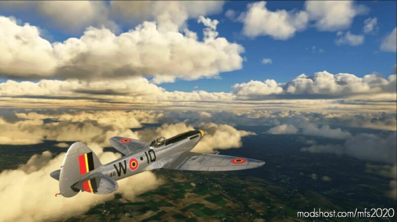Supermarine Seafire MK.47 Belgian AIR Force IQ-W for Microsoft Flight Simulator 2020