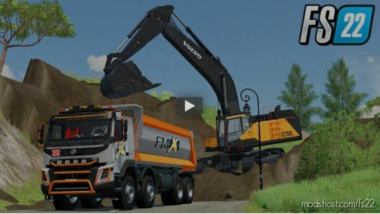 FS22 Forklift Mod: Volvo Ec-750El Mining Excavator (Featured)