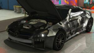 GTA 5 Mercedes-Benz Vehicle Mod: 2009 Mercedes-Benz SL65 AMG Black Series V1.0A (Image #7)