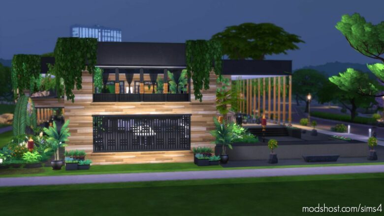 Botanique Restaurant (NO CC) for The Sims 4