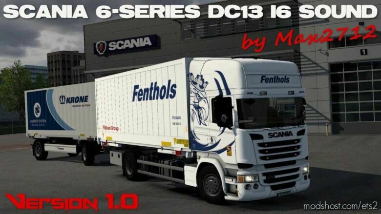 Scania 6-Series DC13 I6 Sound Mod V1.1 [1.43] for Euro Truck Simulator 2