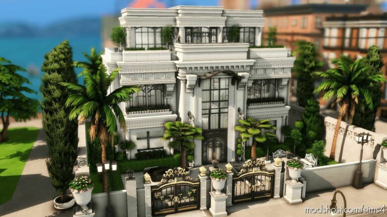 Neoclassic Mansion – NO CC for The Sims 4