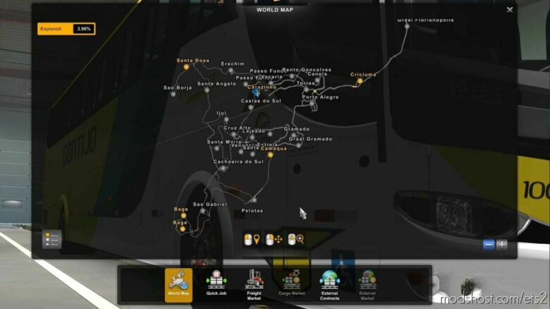 Map Nortesul Save Game Profile [1.43] for Euro Truck Simulator 2