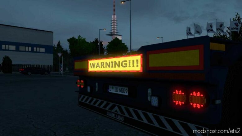 Elektronisches OWN Trailer Warning Schild V1.1 for Euro Truck Simulator 2