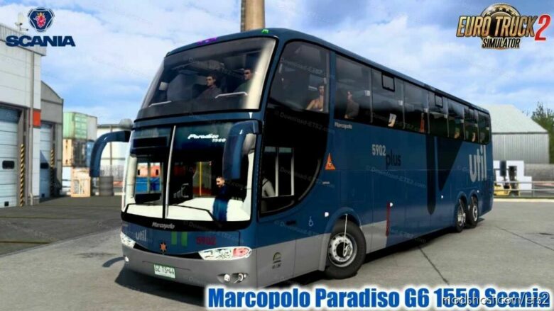 Marcopolo Paradiso G6 1550 LD Scania 6×2 + Skins BR [1.43] for Euro Truck Simulator 2