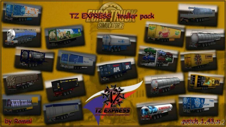 TZ Express Trailers Pack V1.43 for Euro Truck Simulator 2
