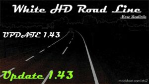 White HD Road Line V3.0 for Euro Truck Simulator 2