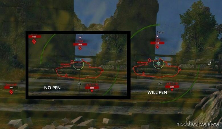 Visible Penetration Indicator (Colorblind) [1.14.0.3] for World of Tanks