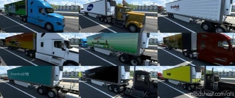 Myanmar Brands And World Brands In Traffic V5.0 – [1.43] for American Truck Simulator