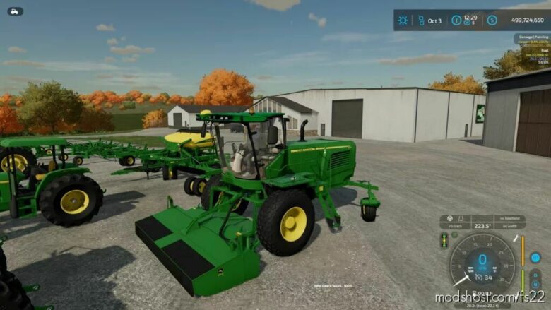 John Deere W235 Mower for Farming Simulator 22