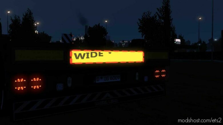 Electronic Warning Sign For OWN Trailer V1.2 for Euro Truck Simulator 2