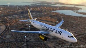 MSFS 2020 A320 Livery Mod: 8K Gulf AIR Airbus A320 NEO (Image #2)