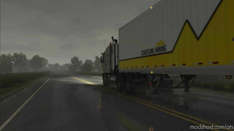 Increased Rain Intensity V1.5.1 [1.43] for American Truck Simulator