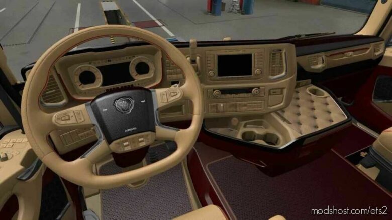 Scania S & R RED – Beige LUX Interior [1.43] for Euro Truck Simulator 2