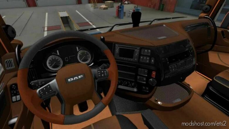 DAF XF Euro 6 Brown – Black Interior [1.43] for Euro Truck Simulator 2