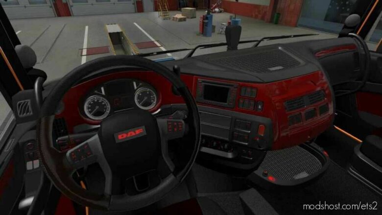 DAF XF Euro 6 RED Interior [1.43] for Euro Truck Simulator 2